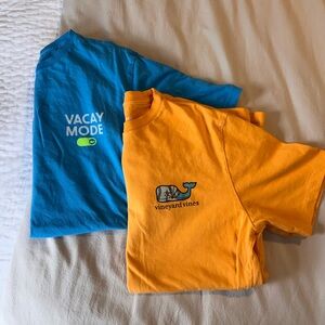 Vineyard Vines Orange and Blue Short Sleeve Tees Men’s size S